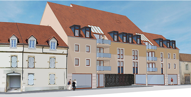 Construction d'un immeuble de 23 logements, Beaune 2019-2022